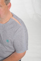 KLANT Reha Shirt mit Reißverschluss Farbe grau